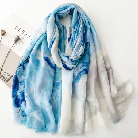 Silk Lightweight Scarf Shawl – 180 × 88 cm detail