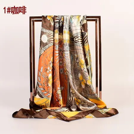 Women's Floral Printed Scarf Shawl – 90 × 90 cm detail