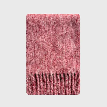 Women's Wool Solid Color Floral Scarf Shawl – 210 × 25 cm detail