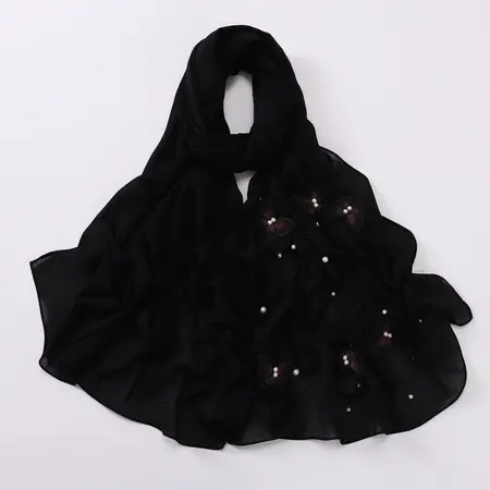 Chiffon Floral Hijab detail