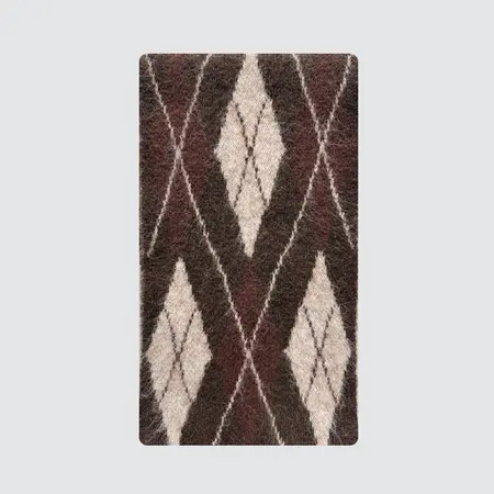 Women's Wool Blend Plaid Knit Scarf Shawl – 165 × 22 cm detail