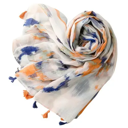 Fringed Printed Scarf Shawl – 180 × 88 cm detail