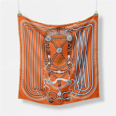 Silk Printed Scarf Shawl – 53 × 53 cm detail