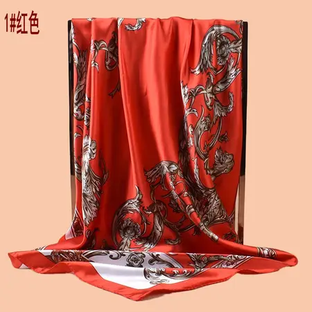 Floral Printed Scarf Shawl – 90 × 90 cm detail