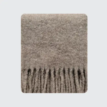 Women's 42% Alpaca Solid Color Scarf Shawl – 200 × 26 cm detail