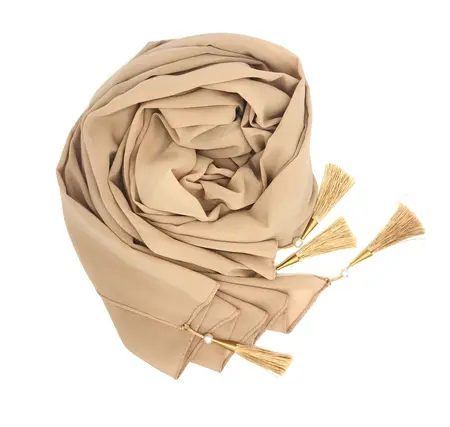 Chiffon Fringed Hijab – 70 × 175 cm detail