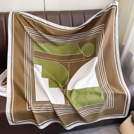 Women's Printed Scarf Shawl – 90 × 90 cm detail