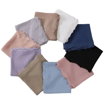 Chiffon Embroidered Hijab detail