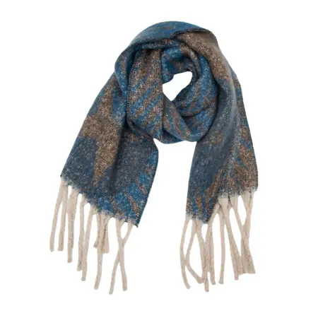 Jacquard Fringed Scarf Shawl – 185 × 40 cm + 15 cm fringe; 280 g per scarf detail