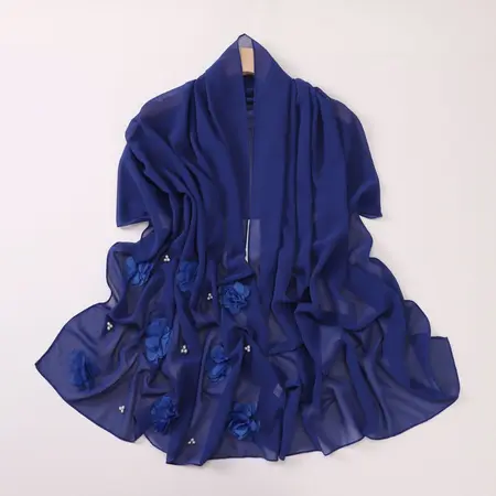 Chiffon Floral Hijab detail