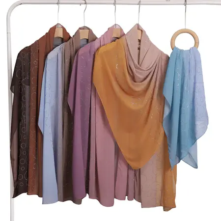 Chiffon Gradient Scarf Shawl detail