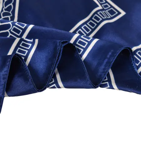 Women's Silk Striped Scarf Shawl – 90 × 90 cm detail