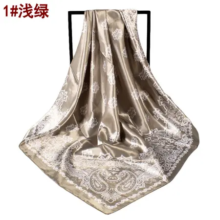 Silk Floral Scarf Shawl – 90 × 90 cm detail