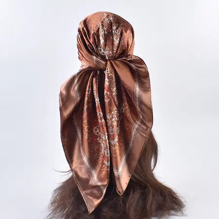 Women's Silk Scarf Shawl – 90 × 90 cm