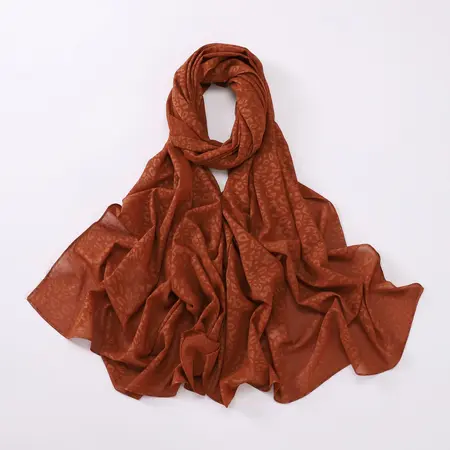 Chiffon Leopard Print Printed Hijab detail
