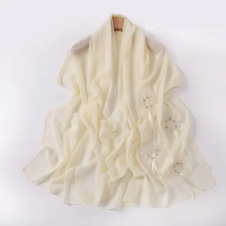 Chiffon Floral Hijab detail