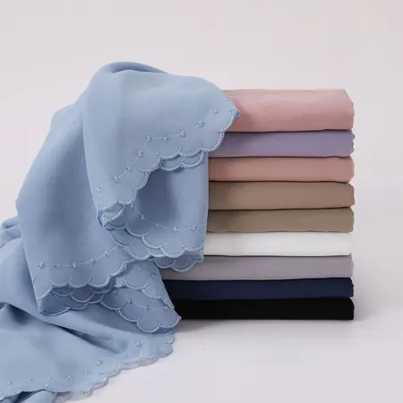 Chiffon Embroidered Hijab