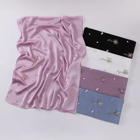 Chiffon Floral Hijab detail