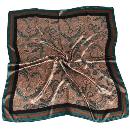 Women's Silk Floral Scarf Shawl – 90 × 90 cm detail