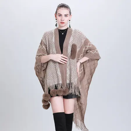 Knit Poncho detail