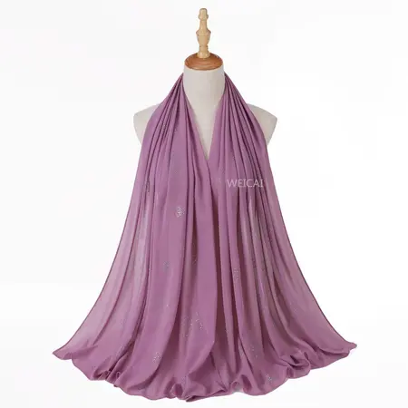 Chiffon Floral Scarf Shawl detail