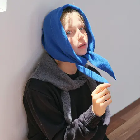 Women's Wool Knit Scarf – 110 × 37 cm