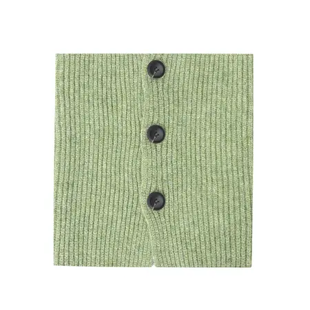 Wool Solid Color Floral Knit Scarf Shawl – 29 × 27 cm detail