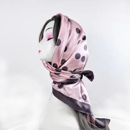 Polka Dot Scarf Shawl – 90 × 90 cm detail