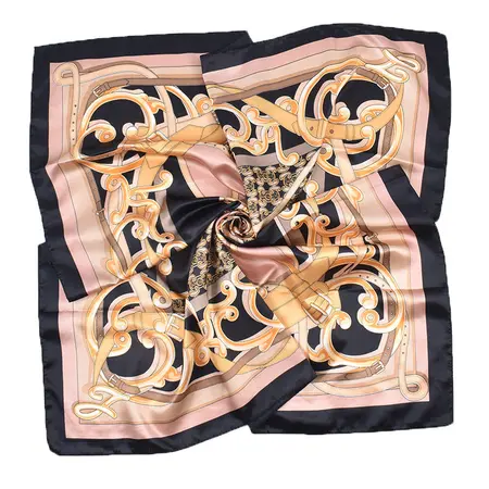 Women's Silk Scarf Shawl – 90 × 90 cm detail