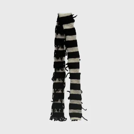 Women's Wool Blend Striped Scarf Shawl – 170 × 10 cm detail