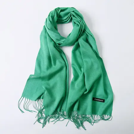 Women's Faux Cashmere Solid Color Lightweight Scarf Shawl – 200 × 70 cm detail