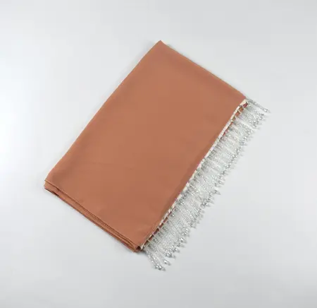 Chiffon Fringed Scarf Shawl – 70 × 170 cm detail