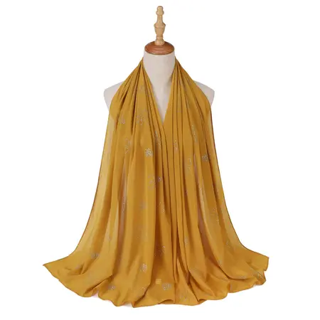 Chiffon Floral Scarf Shawl detail