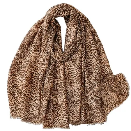 Cotton Leopard Print Printed Scarf Shawl – 180 × 88 cm detail