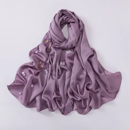 Chiffon Floral Hijab detail