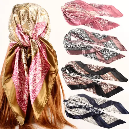 Printed Scarf Shawl – 90 × 90 cm