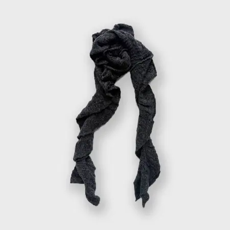 Women's Wool Blend Knit Vintage Y2K Scarf Shawl – 180 × 8 cm detail