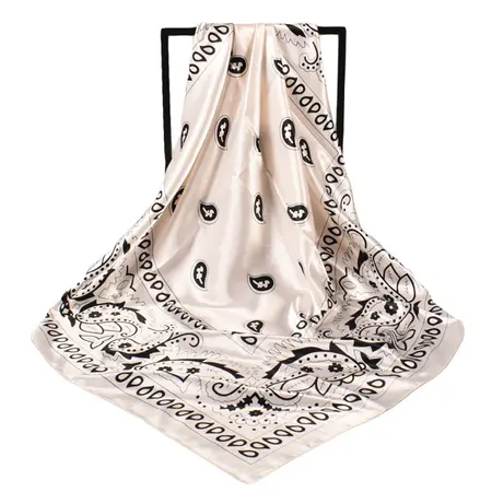 Silk Floral Scarf Shawl – 90 × 90 cm detail