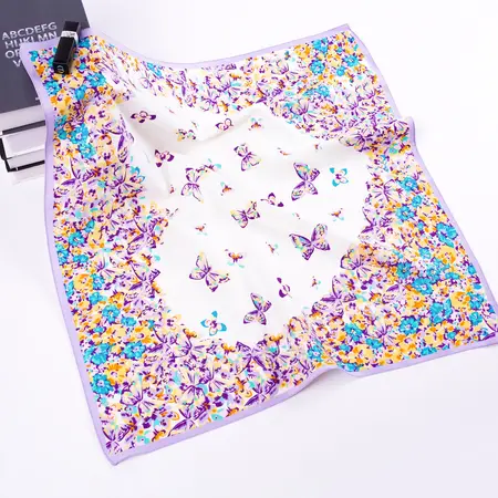 Floral Printed Scarf Shawl – 60 × 60 cm detail
