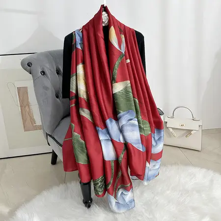 Silk Scarf Shawl detail