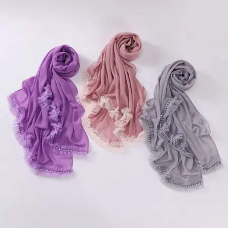 Chiffon Pleated Headscarf