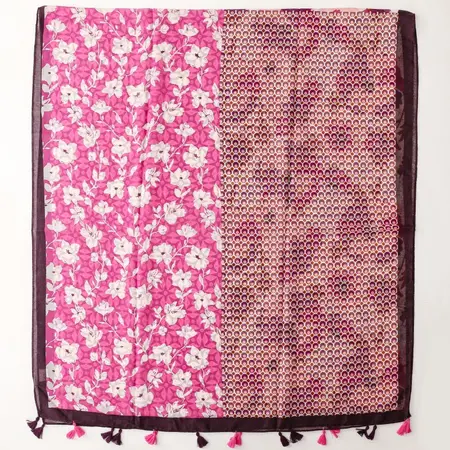 Cotton Colorblock Scarf Shawl – 180 × 88 cm detail