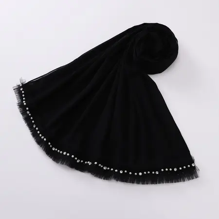 Chiffon Pleated Headscarf detail