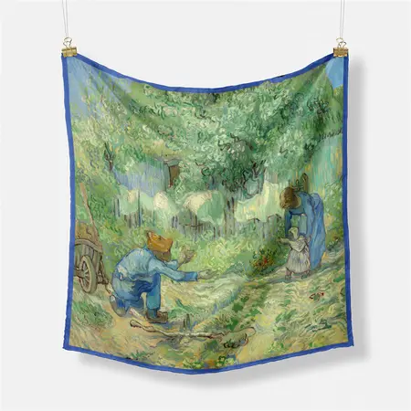 Silk Scarf Shawl – 53 × 53 cm detail