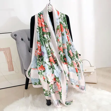 Floral Printed Vintage Scarf Shawl – 90 × 180cm detail