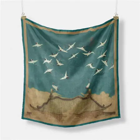 Printed Scarf Shawl – 53 × 53 cm detail