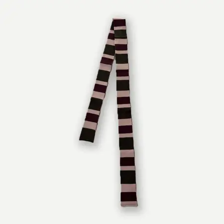 Colorblock Striped Knit Scarf Shawl – 160 × 6.5 cm detail