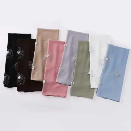 Chiffon Floral Hijab detail