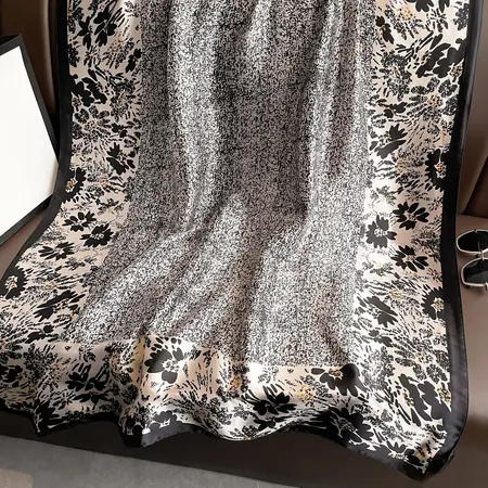 Silk Polka Dot Scarf Shawl detail