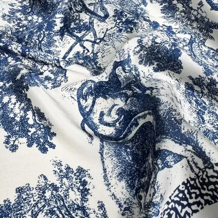 Silk Floral Headscarf – 90 × 180cm detail